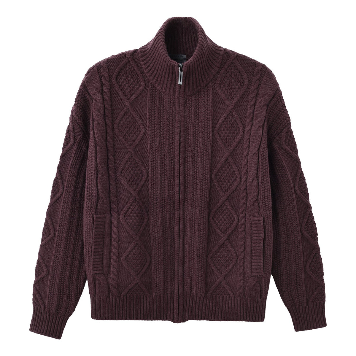 Cable Knit Zip Cardigan