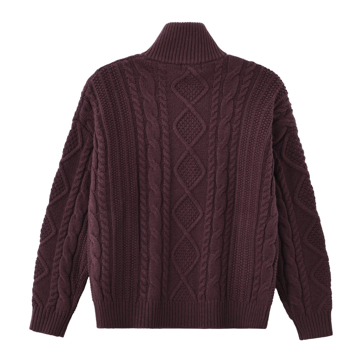 Cable Knit Zip Cardigan — view 2
