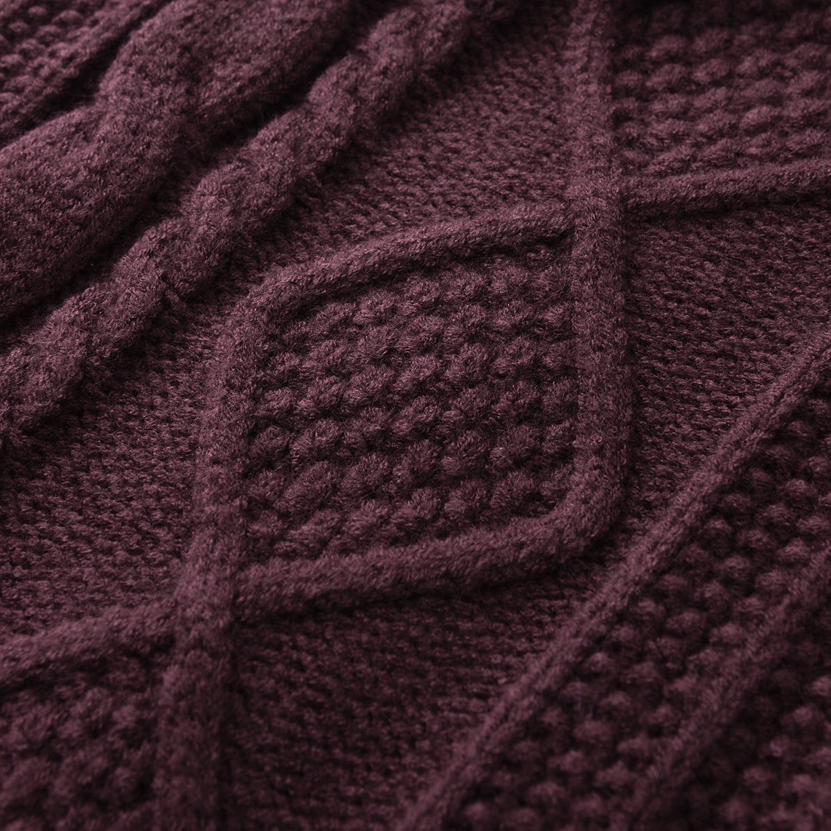 Cable Knit Zip Cardigan — view 7