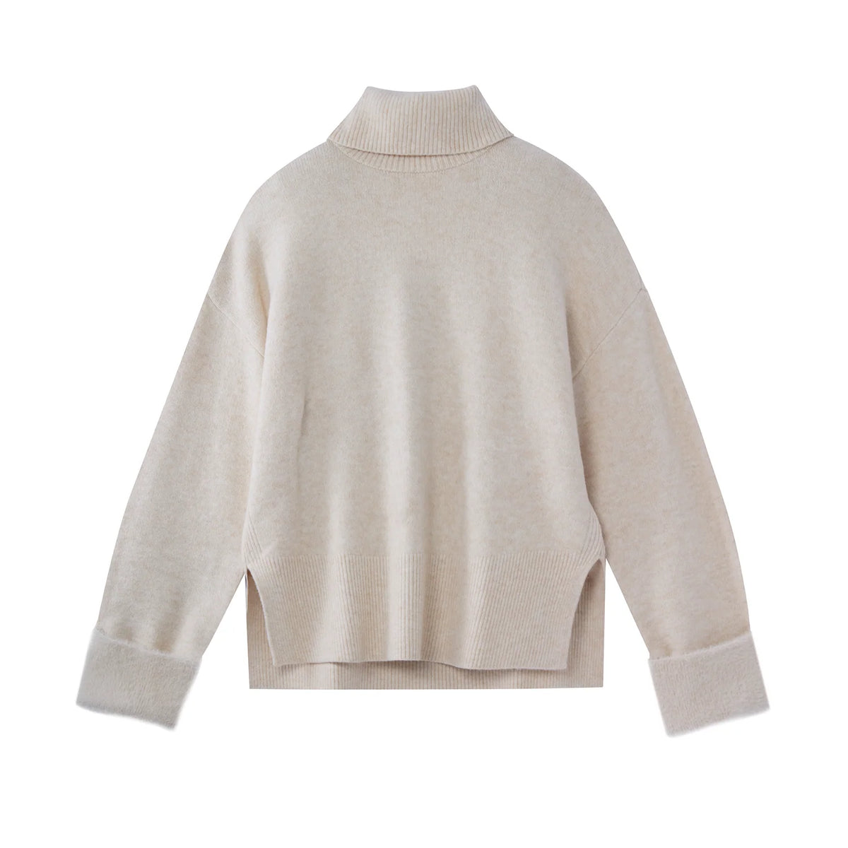 Loose-Fit Acrylic Turtleneck Sweater — view 2