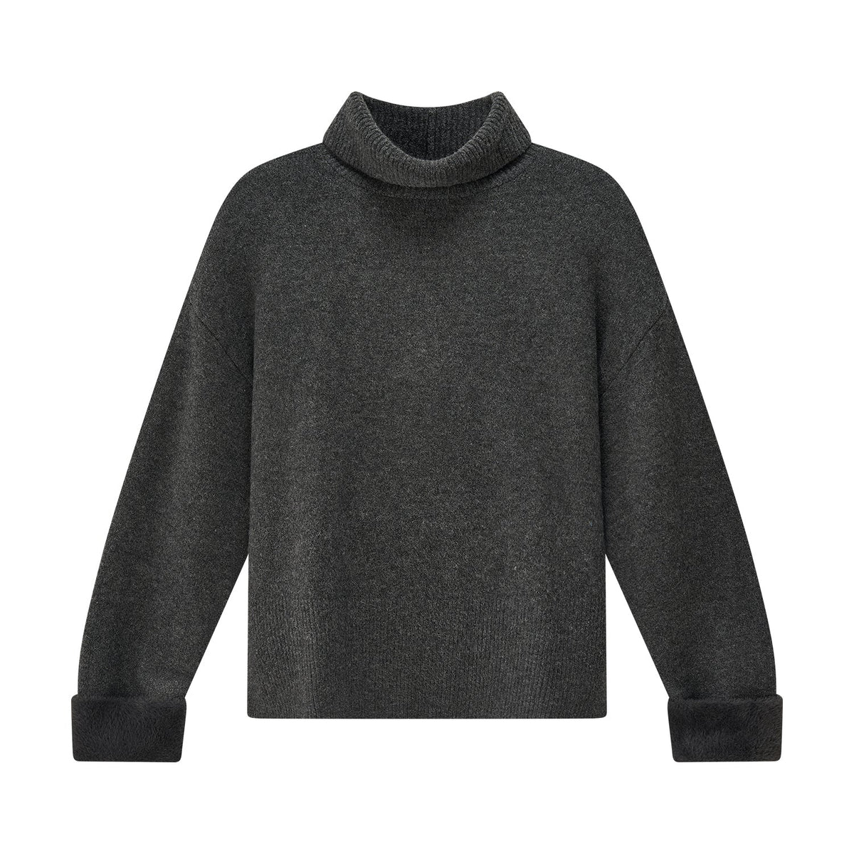 Loose-Fit Acrylic Turtleneck Sweater — view 8