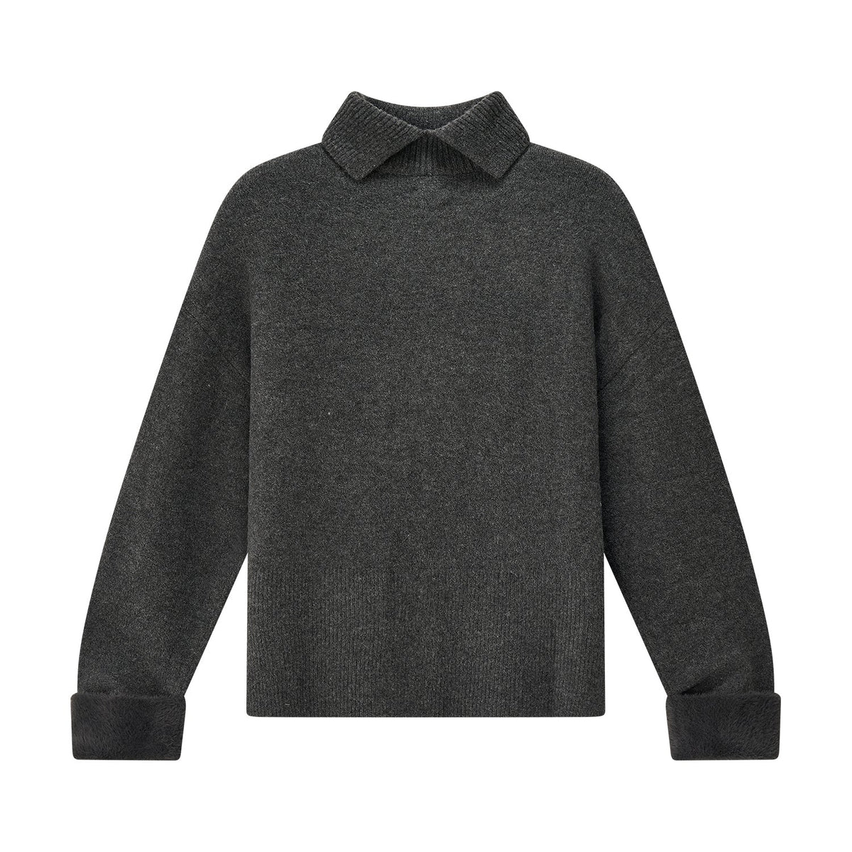 Loose-Fit Acrylic Turtleneck Sweater — view 7
