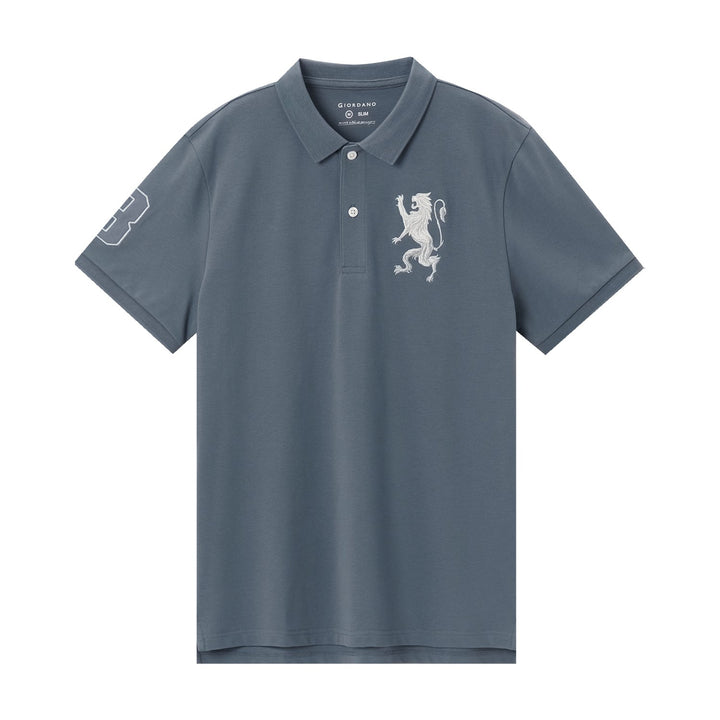 Embroidered 3D Lion Slim Fit