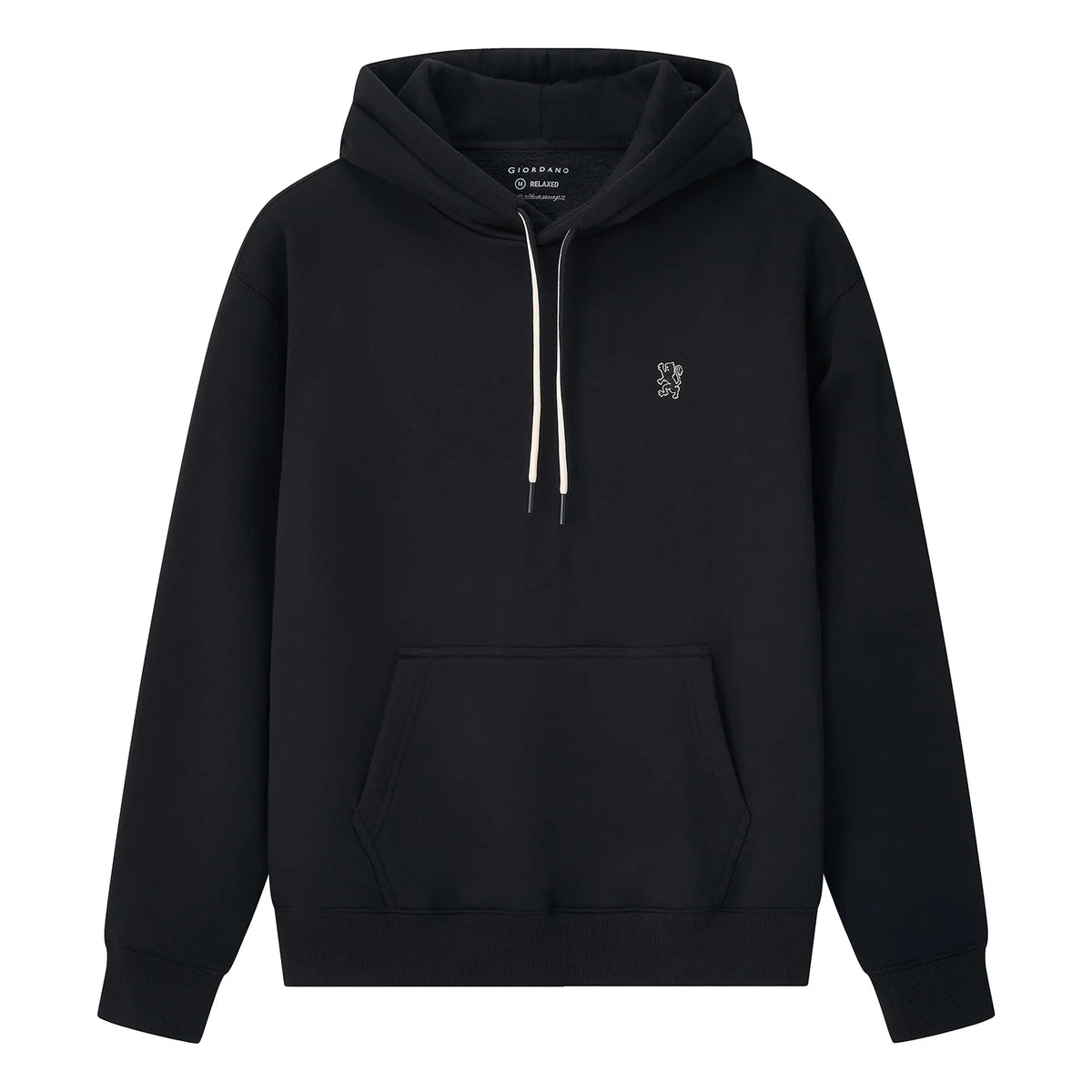 Lion Embroidered Fleece Hoodie