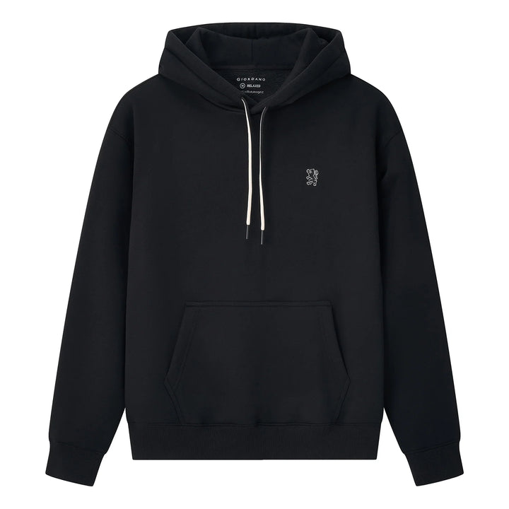 Lion Embroidered Fleece Hoodie