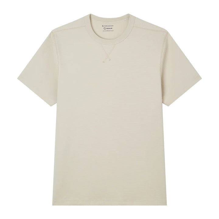 Waffle Knit Crew Neck Tee