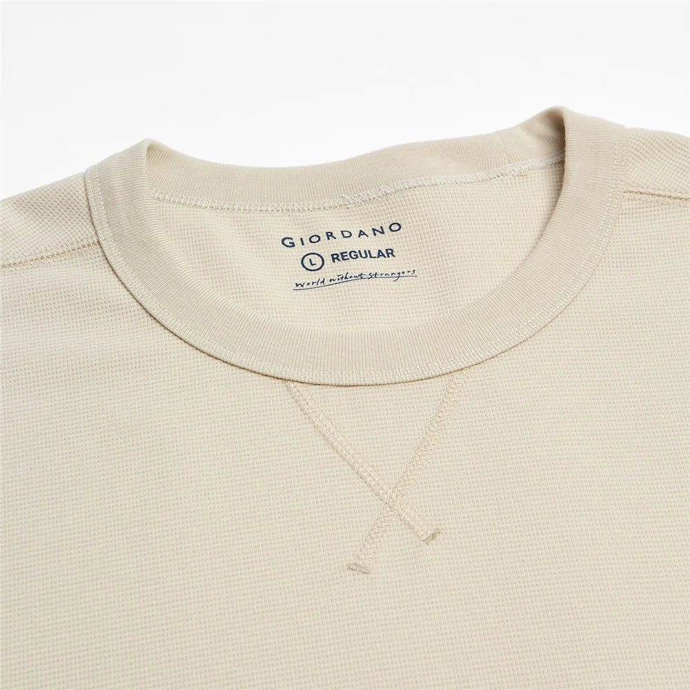 Waffle Knit Crew Neck Tee — view 3