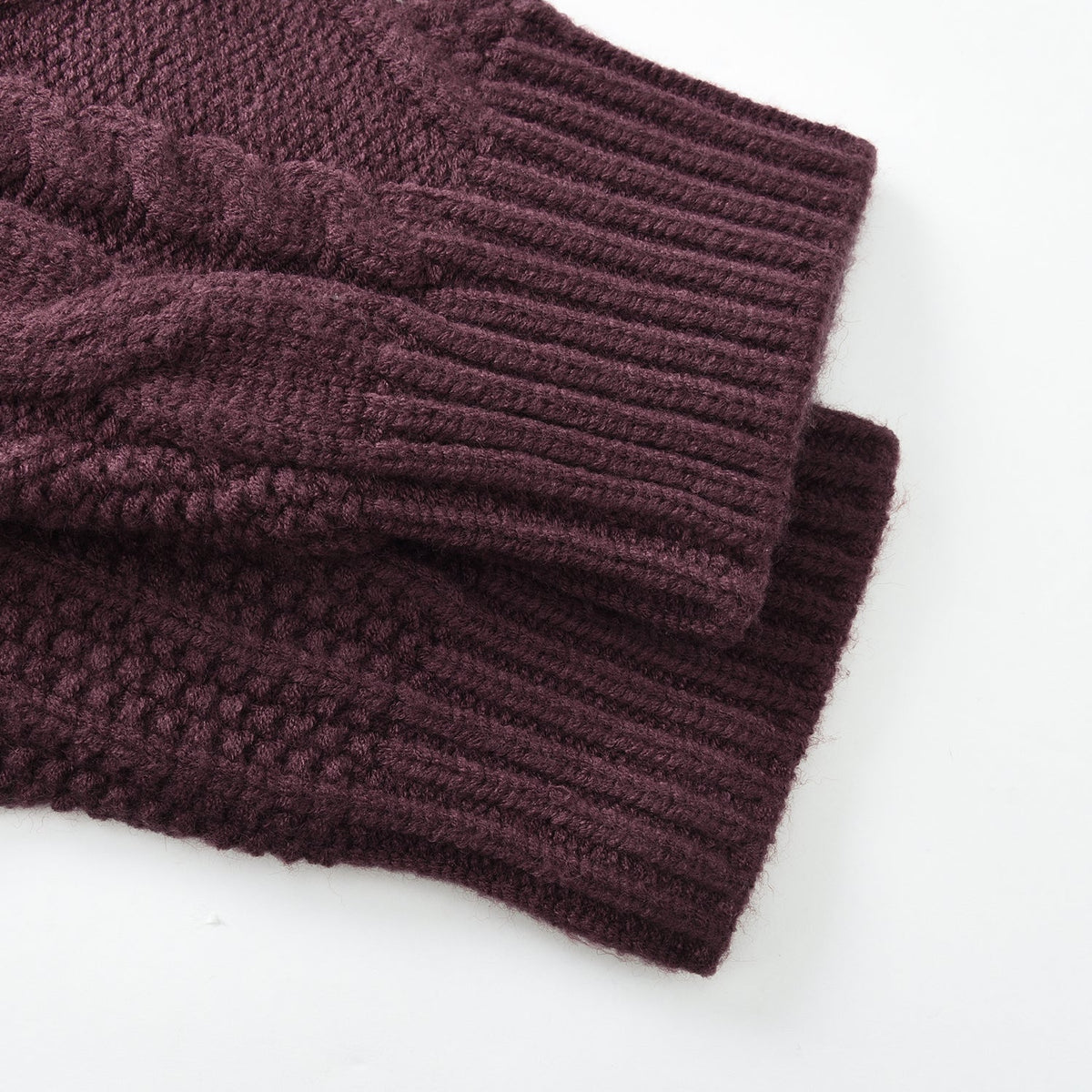 Cable Knit Zip Cardigan — view 6