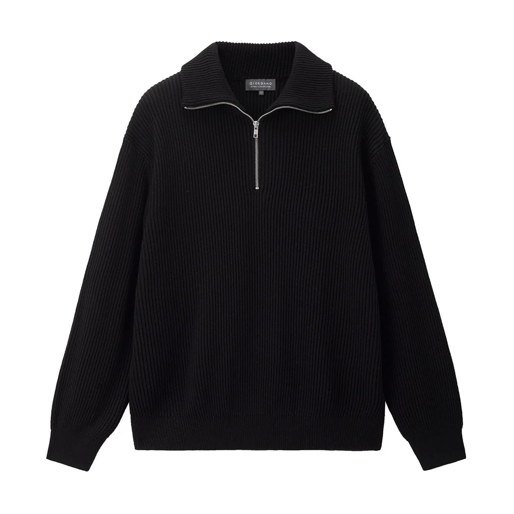 Cotton Quarter-Zip Sweater