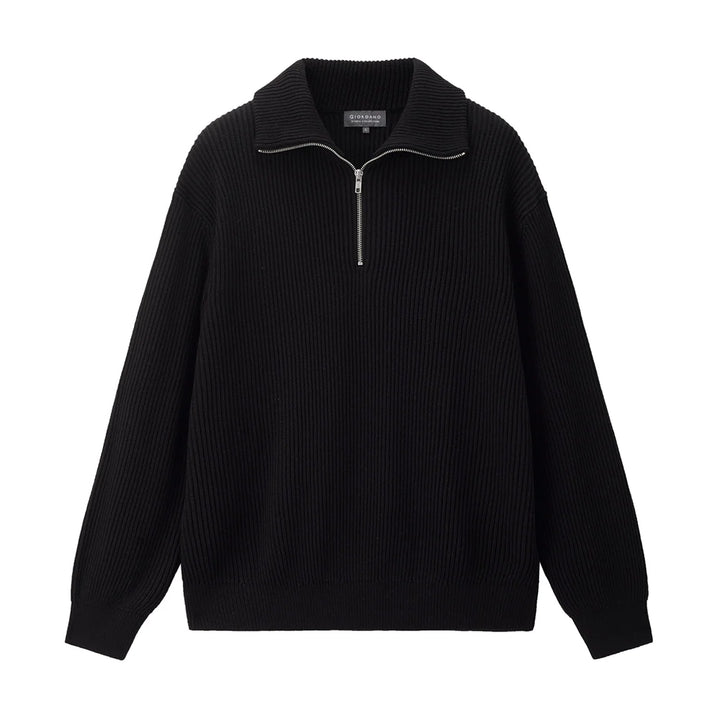 Cotton Quarter-Zip Sweater