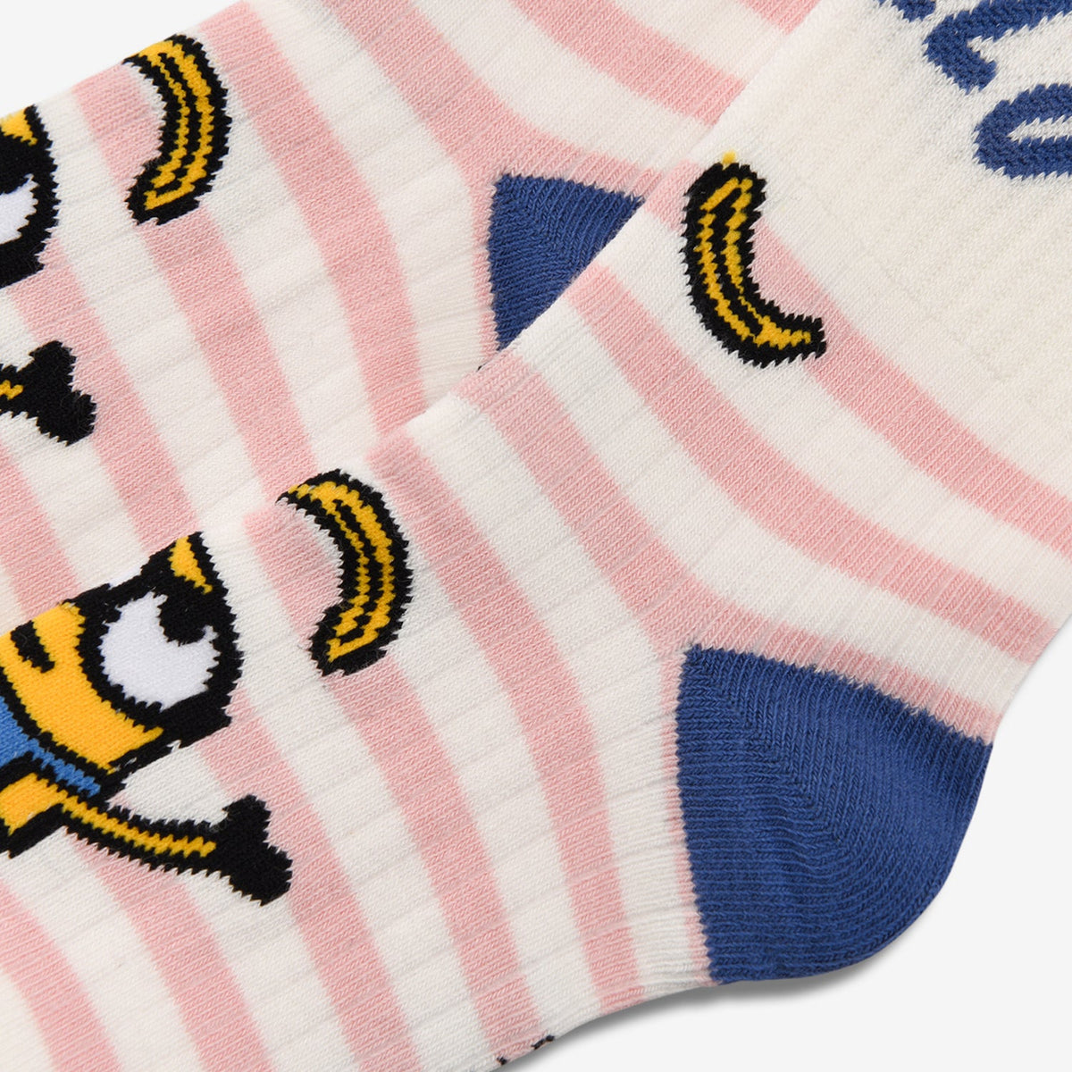 2-Pair Minions Long Socks (Pink)