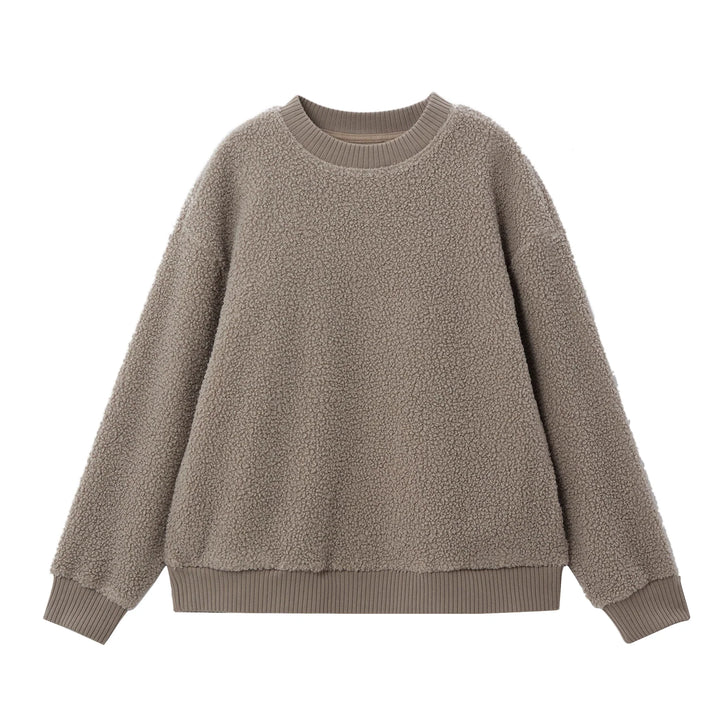 Sherpa Fleece Loose Hoodie Sweatshirt