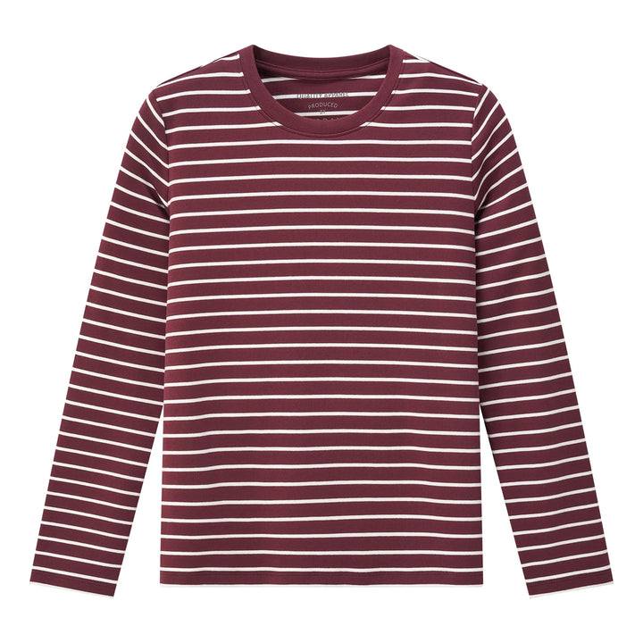 Long Sleeves Striped Cotton Tee