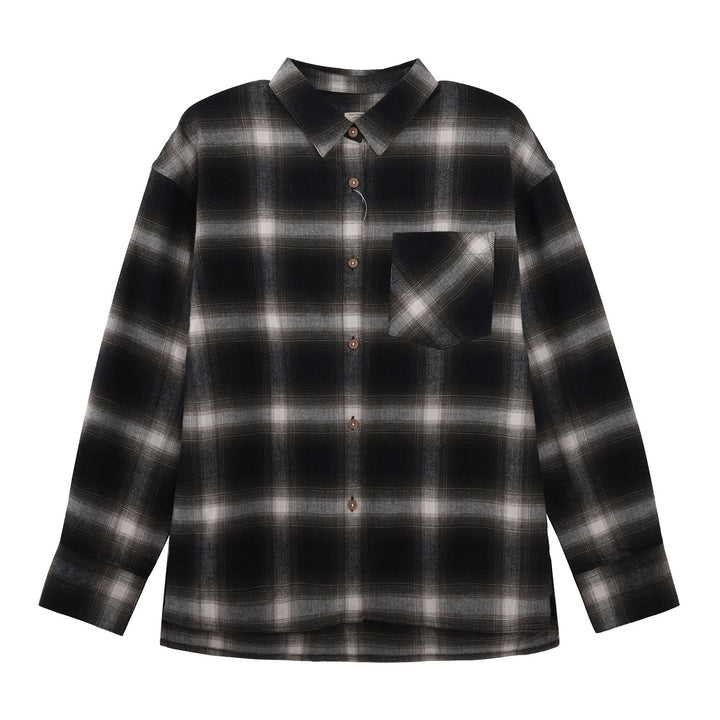Smoke Grid Flannel