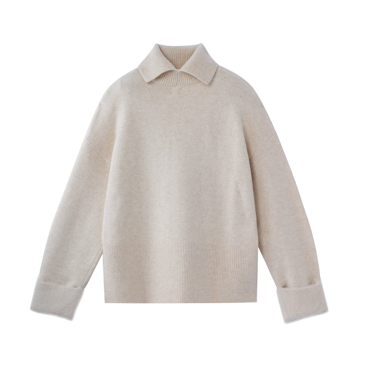 Loose-Fit Acrylic Turtleneck Sweater