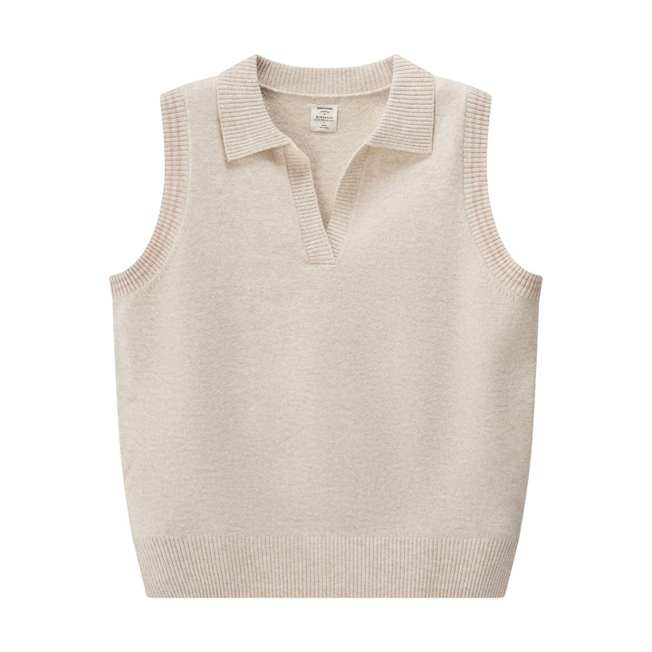 Brushed Wool Yarn Vest