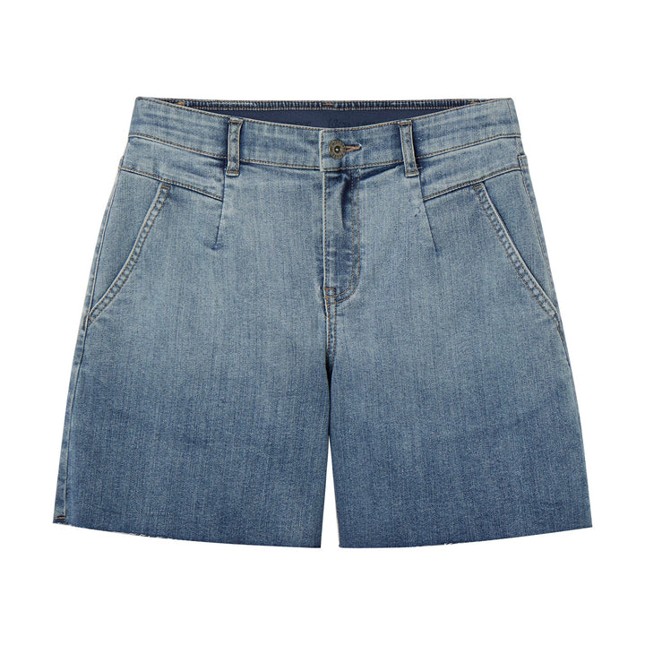 Mid Rise Five Pockets Denim Shorts