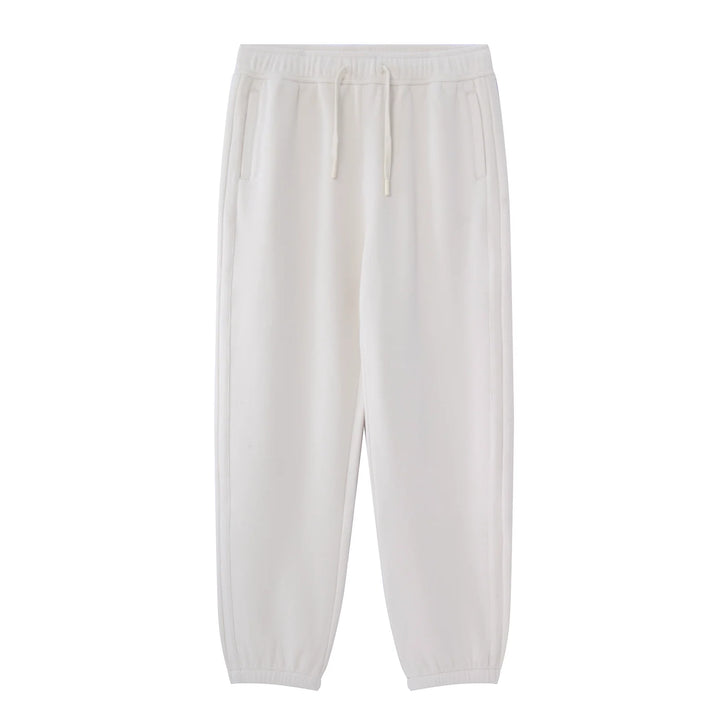 High-Waist Woolen Texture Fleece Jogger