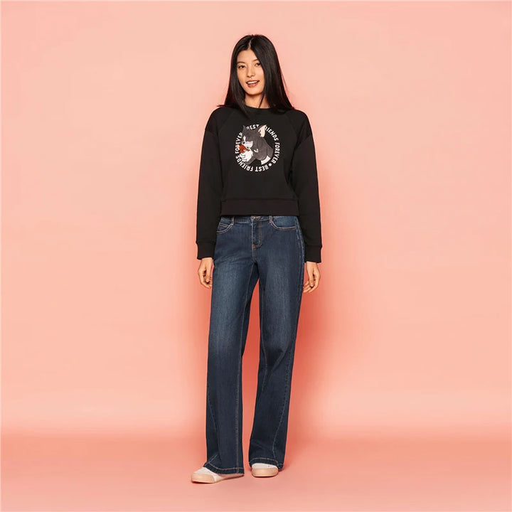 High-Waist Wide Leg Denim